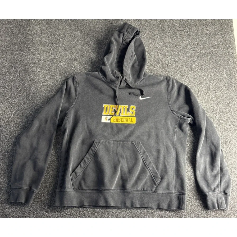 NIKE Arizona State Sun Devils Baseball Black Hoodie Youth Medium Pullover ASU